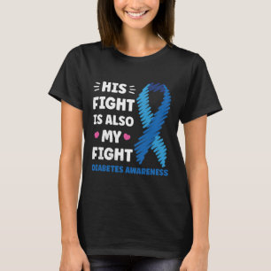 T-shirt Diabète Son combat est ma conscience combat