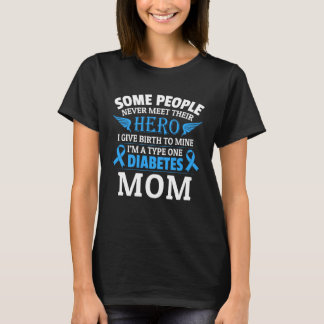 T-shirt Diabetes Mom Type 1 Mother Diabetic T1D Awareness 