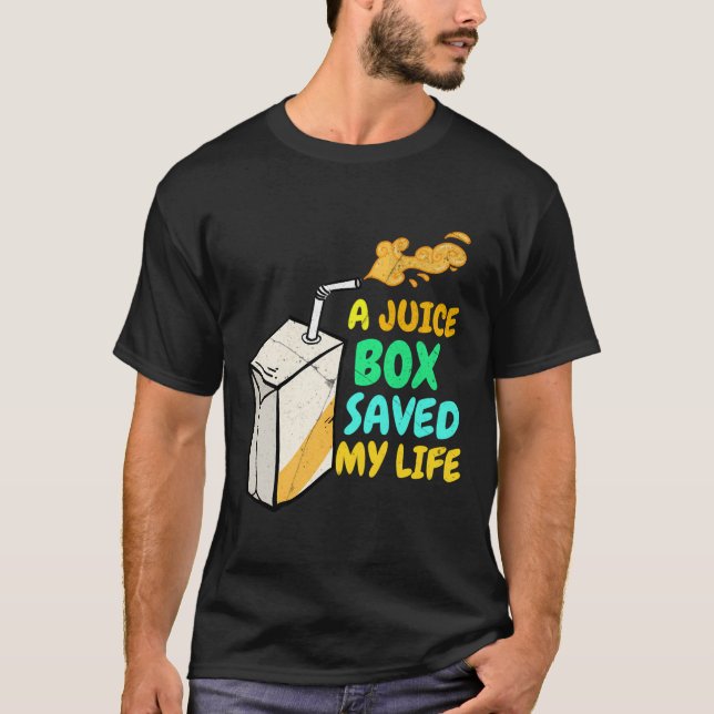 T-shirt Diabétique A Juice Box Sauvé Mon Cadeau De Vie Dia (Devant)