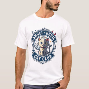 T-shirt Diable Ange Chat Idée Cadeau pour Maman Chat - Dia