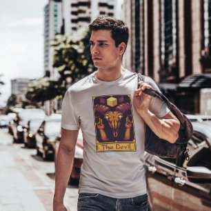 T-shirt Diable de carte Tarot Pixel
