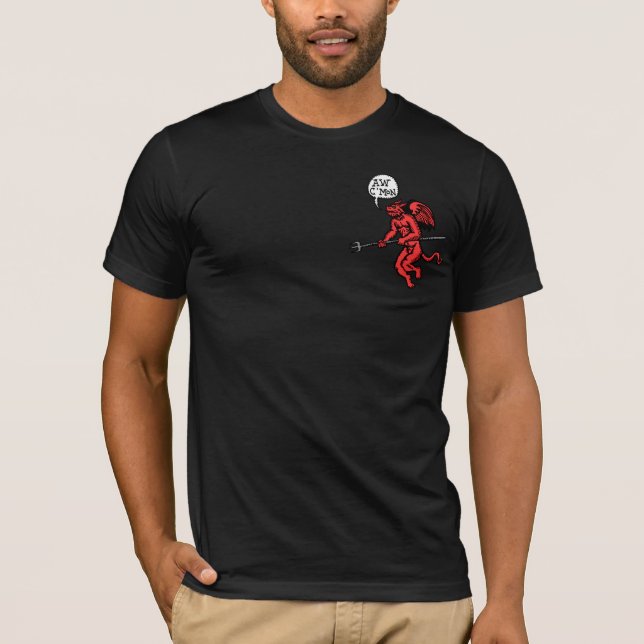 T-shirt diable sur mon épaule (Devant)