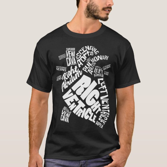 T-shirt Diagramme cardiaque Infirmière cardiaque Anatomie  (Devant)