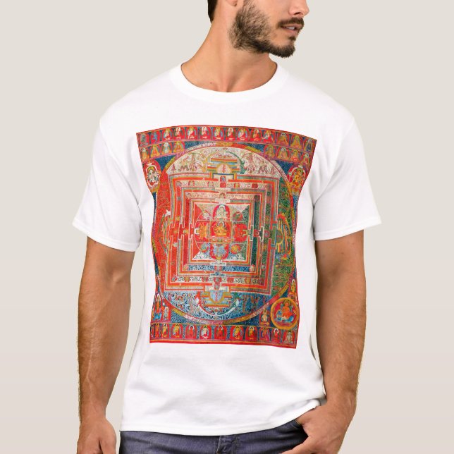 T-shirt Diagramme cosmique de Mandala pour la méditation (Devant)