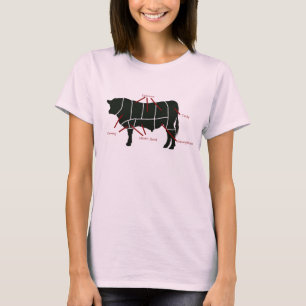 T-shirt Diagramme de boucher de boeuf - boeuf délicieux