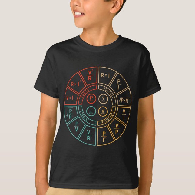 T-shirt Diagramme De Loi Ohms Pour Ingénieur Électrique (Devant)