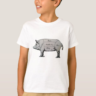 T-shirt Diagramme de porc