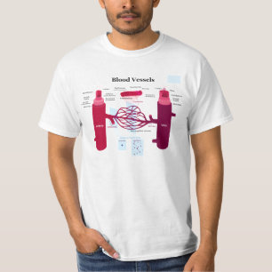 T-shirt Diagramme de veines de capillaires d'artères de