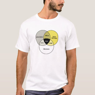 T-shirt Diagramme de Venn : Ballot/geek/Dork/crétin