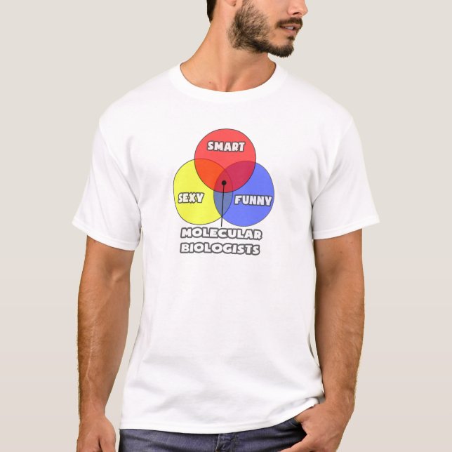 T-shirt Diagramme de Venn .. Biologistes moléculaires (Devant)