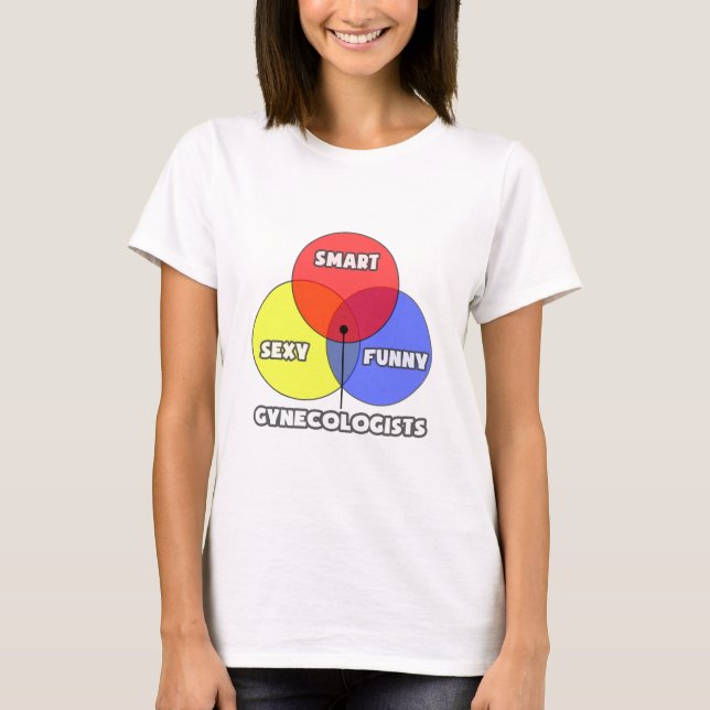 T-shirt Diagramme de Venn .. Gynécologues (Devant)