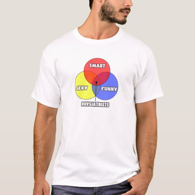 T-shirt Diagramme de Venn .. Physiatre (Devant)