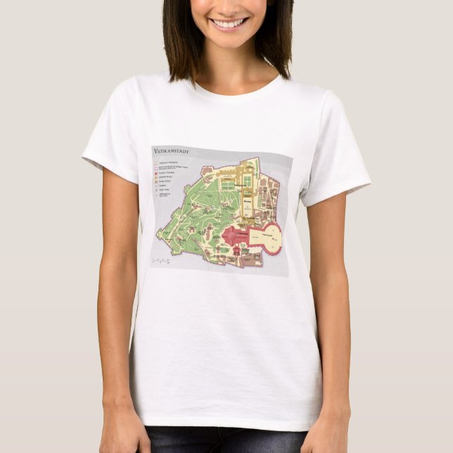 T-shirt Diagramme de Ville du Vatican de Vatikanstadt de (Devant)