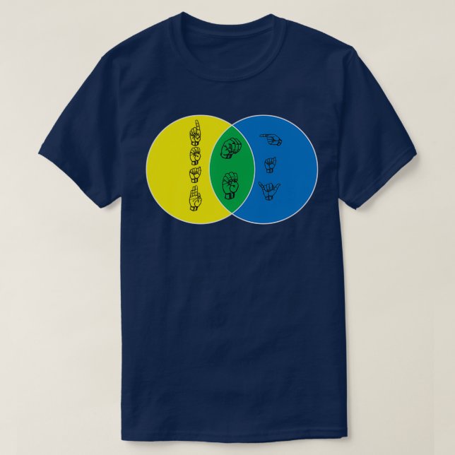 T-shirt Diagramme DeafGayMe Venn (Design devant)