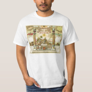 T-shirt Diagramme emblématique et histoire maçonnique de