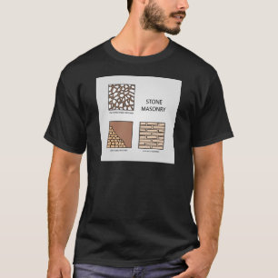 T-shirt Diagrammes de la maçonnerie en pierre