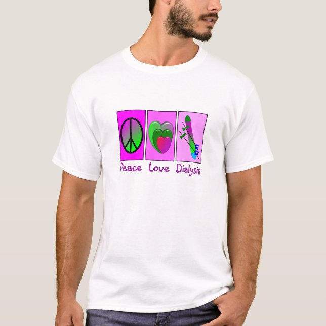 T-shirt Dialyse d'amour de paix (Devant)