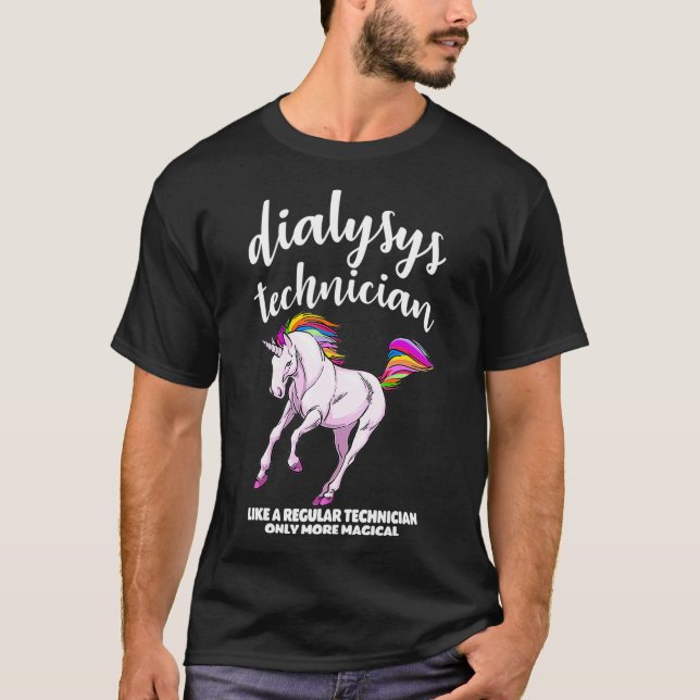 T-shirt Dialyse Unicorne Chemises Patient Infirmière Rein (Devant)
