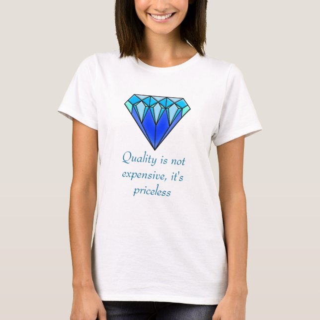 T-shirt Diamant bleu (Devant)