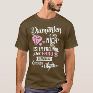 T-shirt Diamanten kamera objectivement blanc