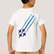 T-shirt Diamants avant et arrière Angels bleus