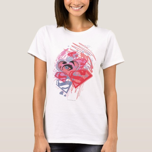 T-shirt Diamants et lèvres Supergirl (Devant)