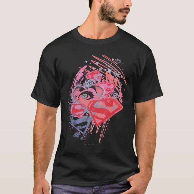 T-shirt Diamants et lèvres Supergirl (Devant)