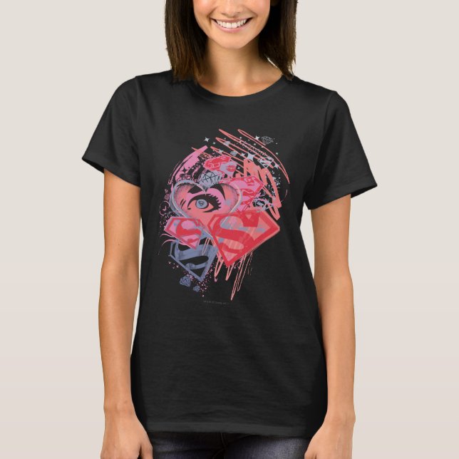 T-shirt Diamants et lèvres Supergirl (Devant)