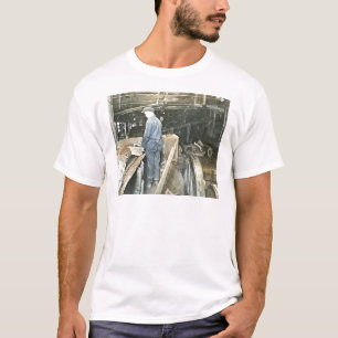 T-shirt Diapositive de lanterne magique de travailleurs de