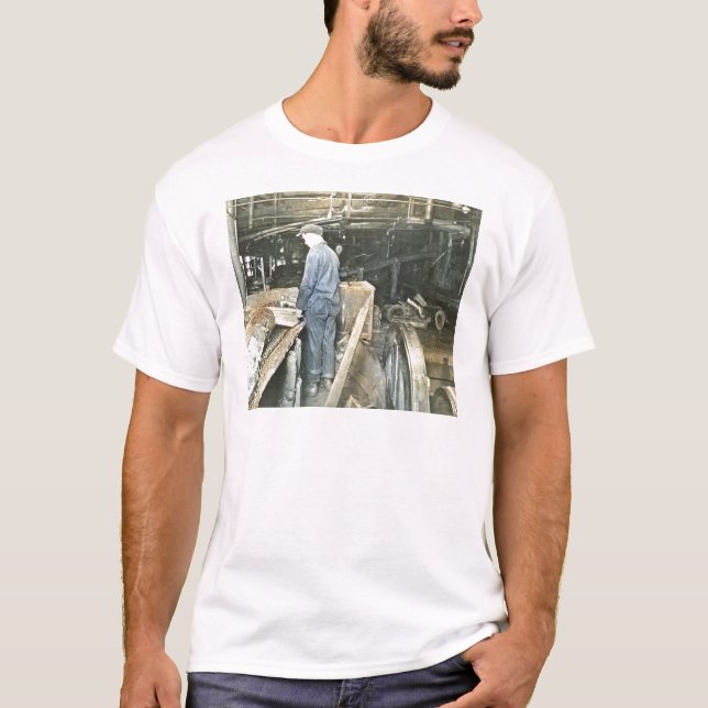 T-shirt Diapositive de lanterne magique de travailleurs de (Devant)