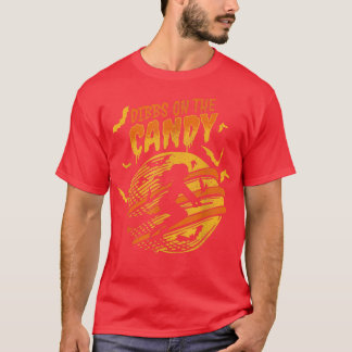 T-shirt Dibbs sur le costume de bonbon d'Halloween Lazy po