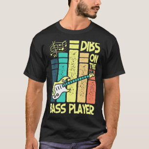 T-shirt Dibs sur le bassiste Vintage Musicien de guitare