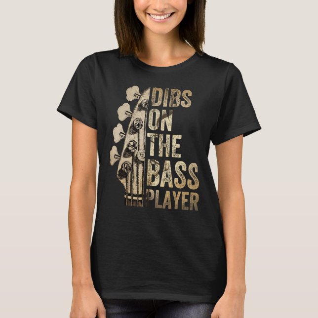 T-shirt Dibs Sur Le Lecteur Basse Guitare Musicien (Devant)