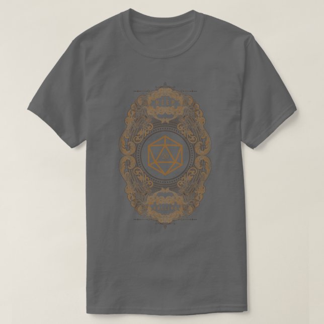 T-shirt Dice D20 Polyédrique Victorienne (Design devant)