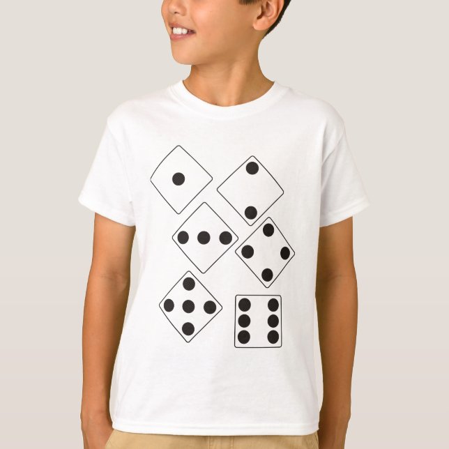 T-shirt DICE numéros de pips + votre backgr couleur & idée (Devant)
