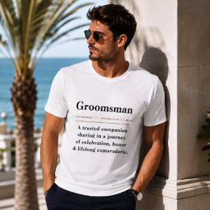 T-shirt Dictionnaire de définition des garçons d'honneur, 