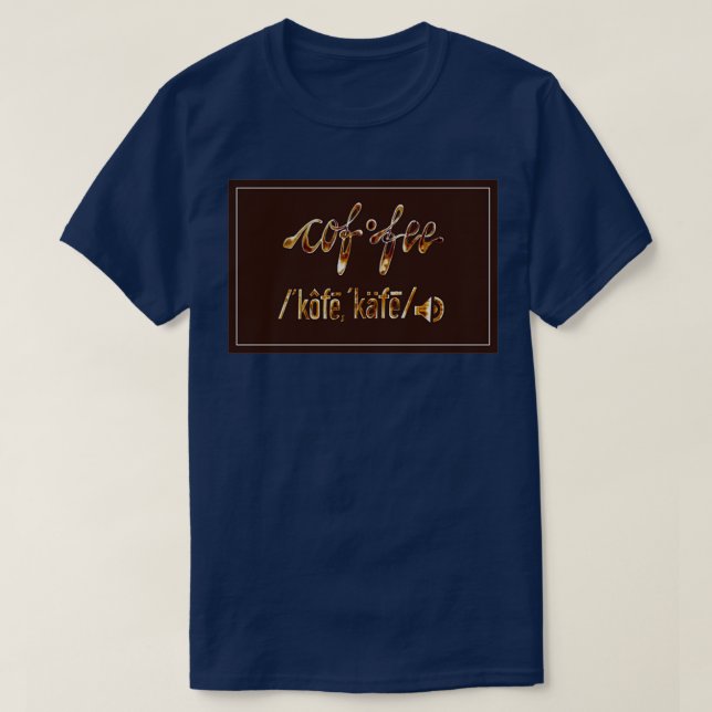 T-shirt Dictionnaire du café (Design devant)