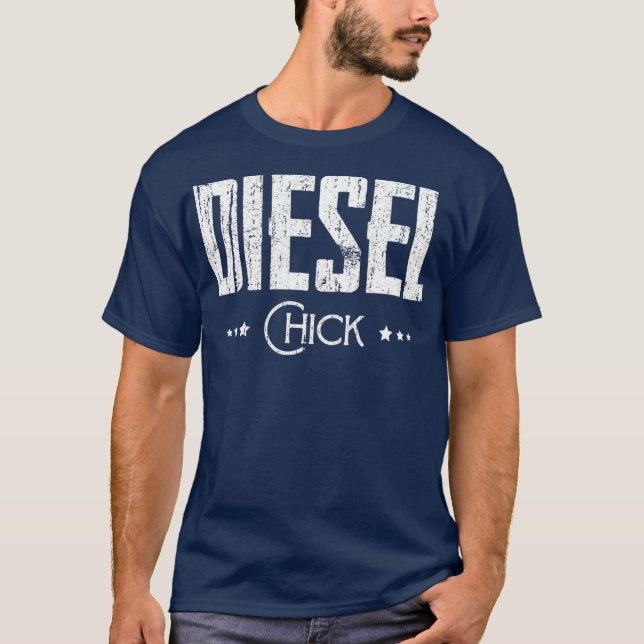 T-shirt Diesel Chick Women Dirty Truck Driver Day (Devant)