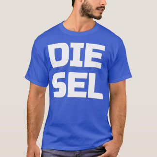 T-shirt Diesel Diesels à gros texte Camions Rouleau Charbo