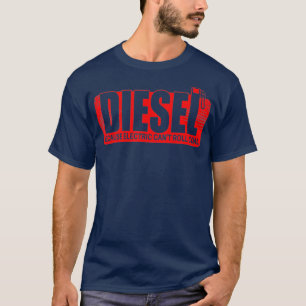 T-shirt Diesel Parce Que Chant Électrique Roll Charbon Cam