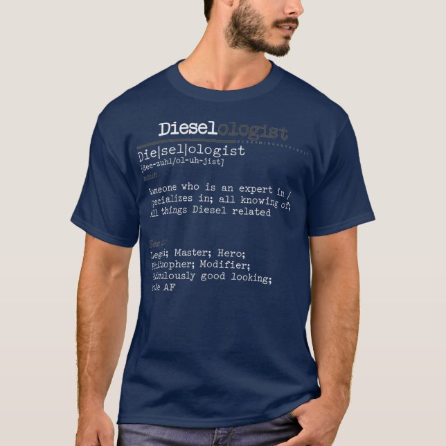 T-shirt Dieselologiste Mécanicien de camion diesel (Devant)