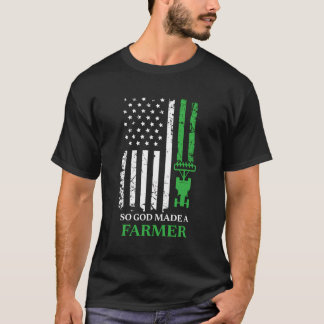T-shirt Dieu A Fait Un Agriculteur Agricole