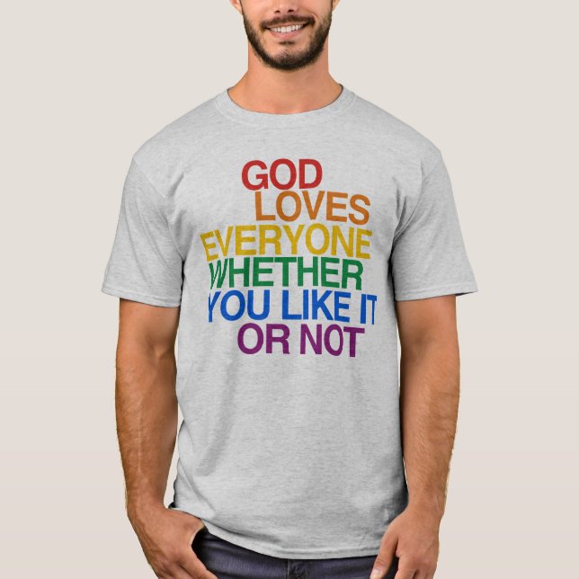T-SHIRT DIEU AIME TOUT LE MONDE - (Devant)