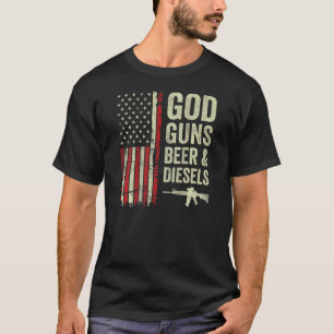 T-shirt Dieu Armes Bière & Diesels Hommes Usa Mécanicien