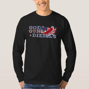 T-shirt Dieu Armes Diesels - American Flag Pays Silhouett