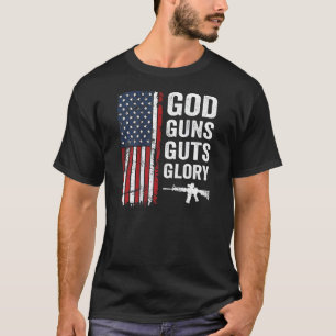 T-shirt Dieu Armes Guillemets Gloire Patriotique Christian