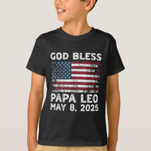 T-shirt Dieu Béni Papa Leo Nous Nouveau Pape Léo Pape Amér