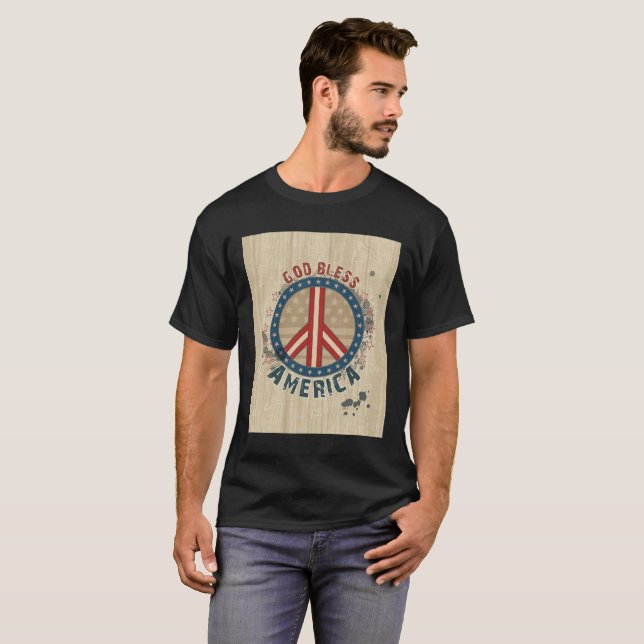 T-shirt Dieu bénisse l'Amérique (Devant entier)