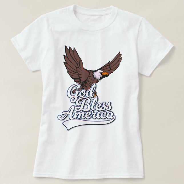 T-shirt Dieu bénisse l'Amérique (Design devant)