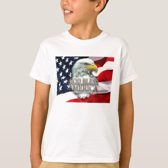 T-shirt Dieu bénisse l'Amérique (Devant)